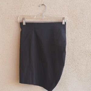 Zara Black Asymmetric Mini Skirt